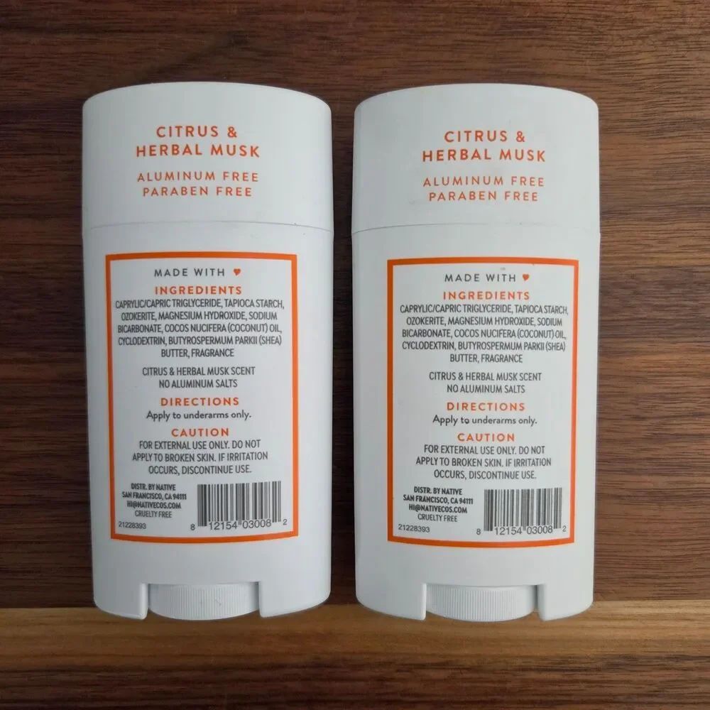 Native Citrus & Herbal Musk Aluminum Free 2 Count Deodorant 2.65 oz